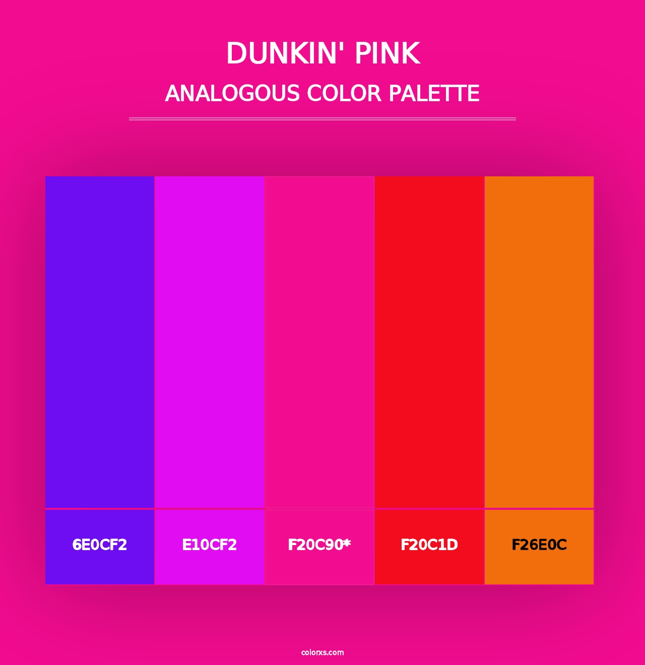 Dunkin' Pink - Analogous Color Palette