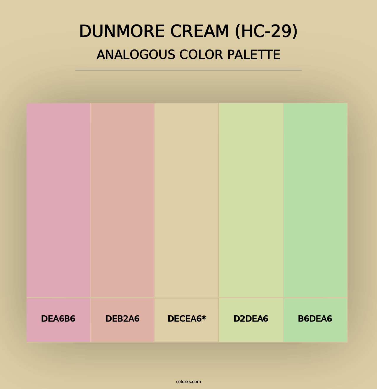 Dunmore Cream (HC-29) - Analogous Color Palette