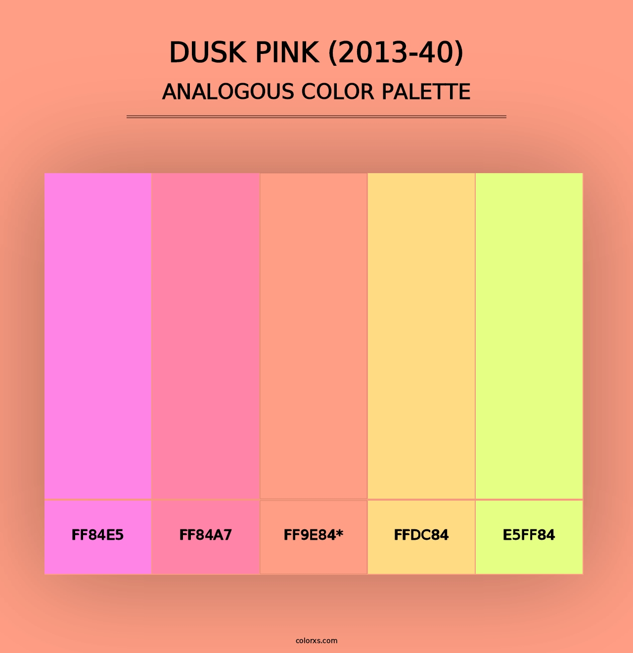 Dusk Pink (2013-40) - Analogous Color Palette