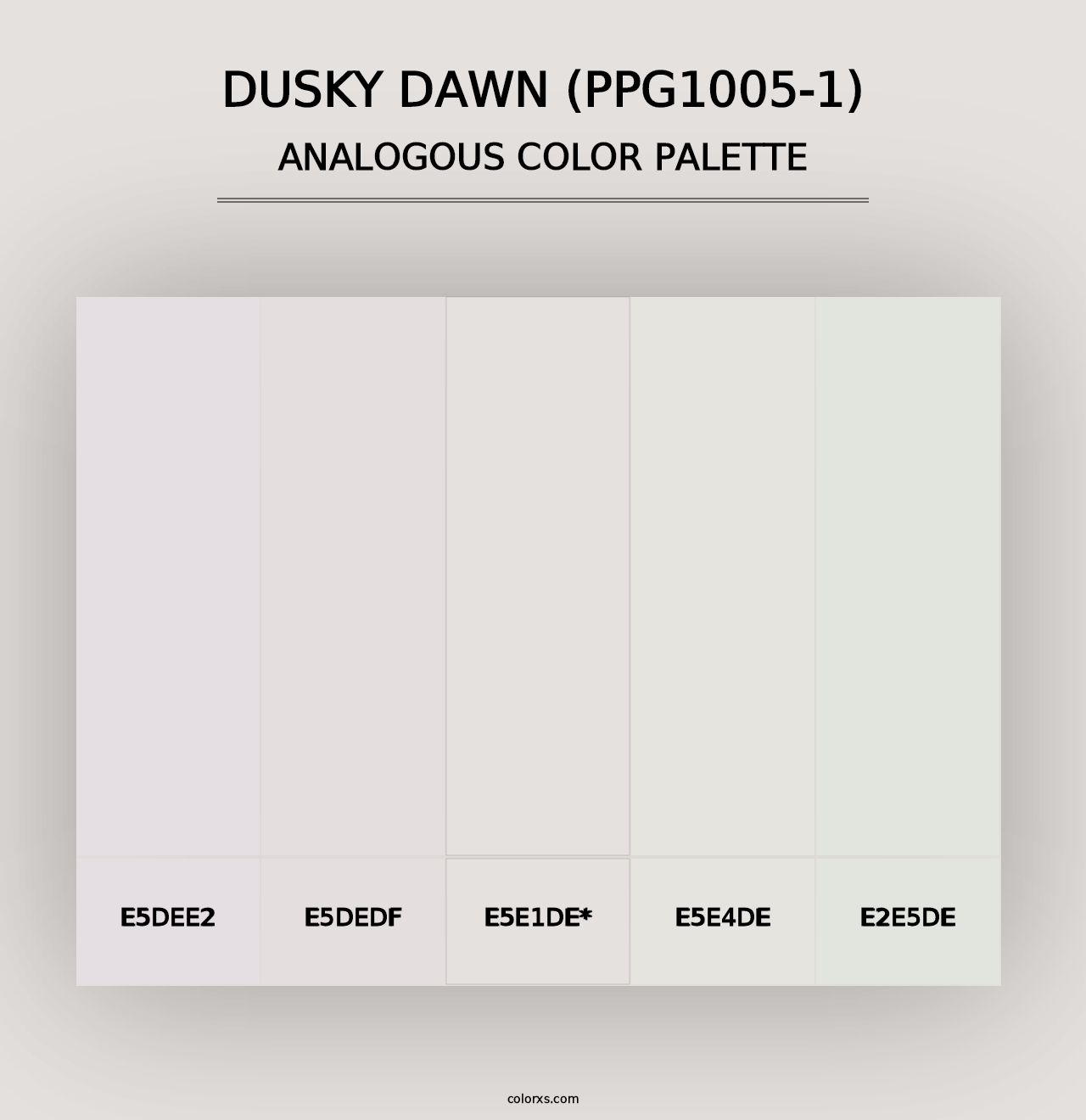 Dusky Dawn (PPG1005-1) - Analogous Color Palette