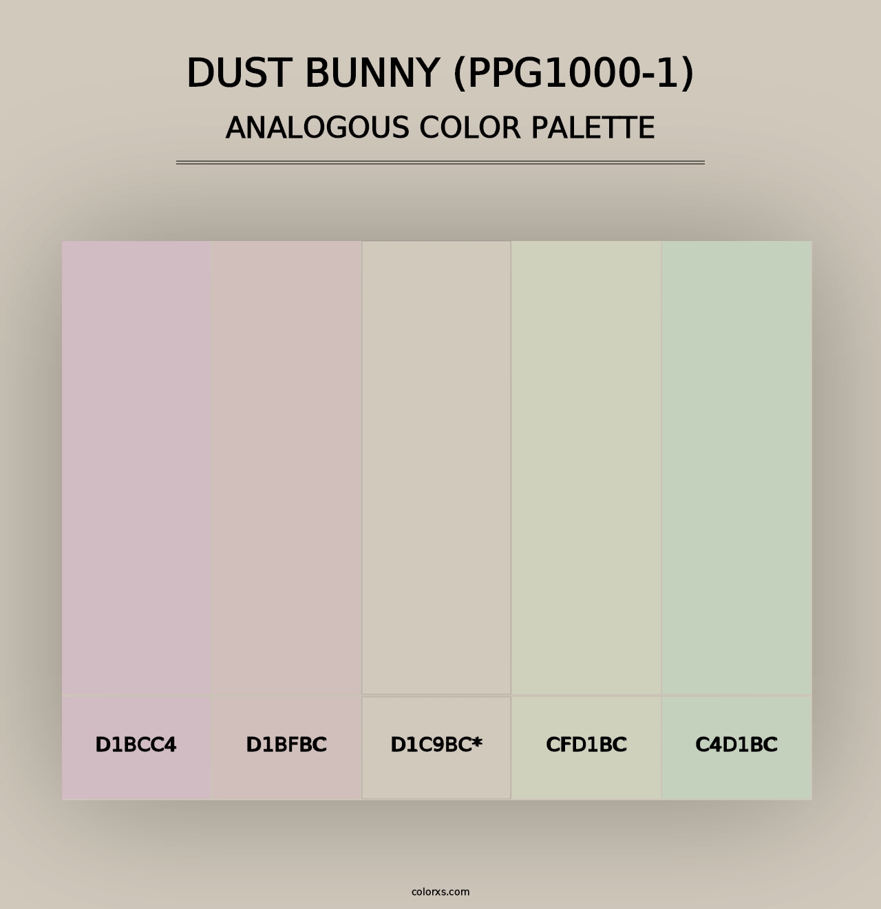 Dust Bunny (PPG1000-1) - Analogous Color Palette