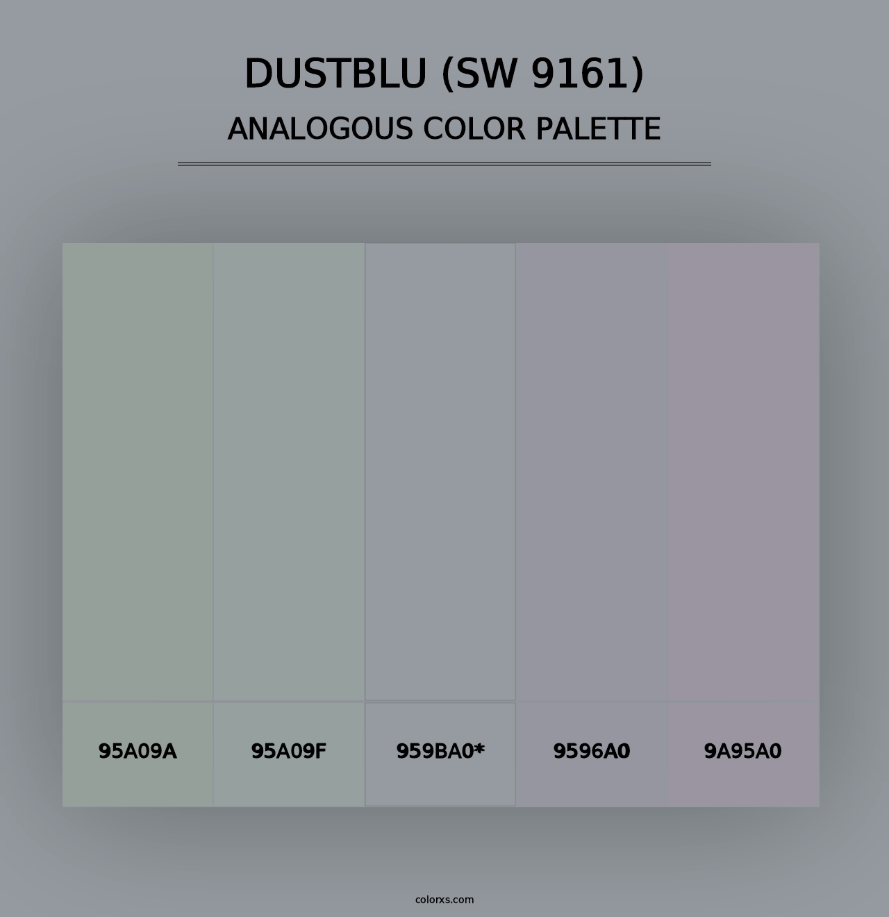 Dustblu (SW 9161) - Analogous Color Palette