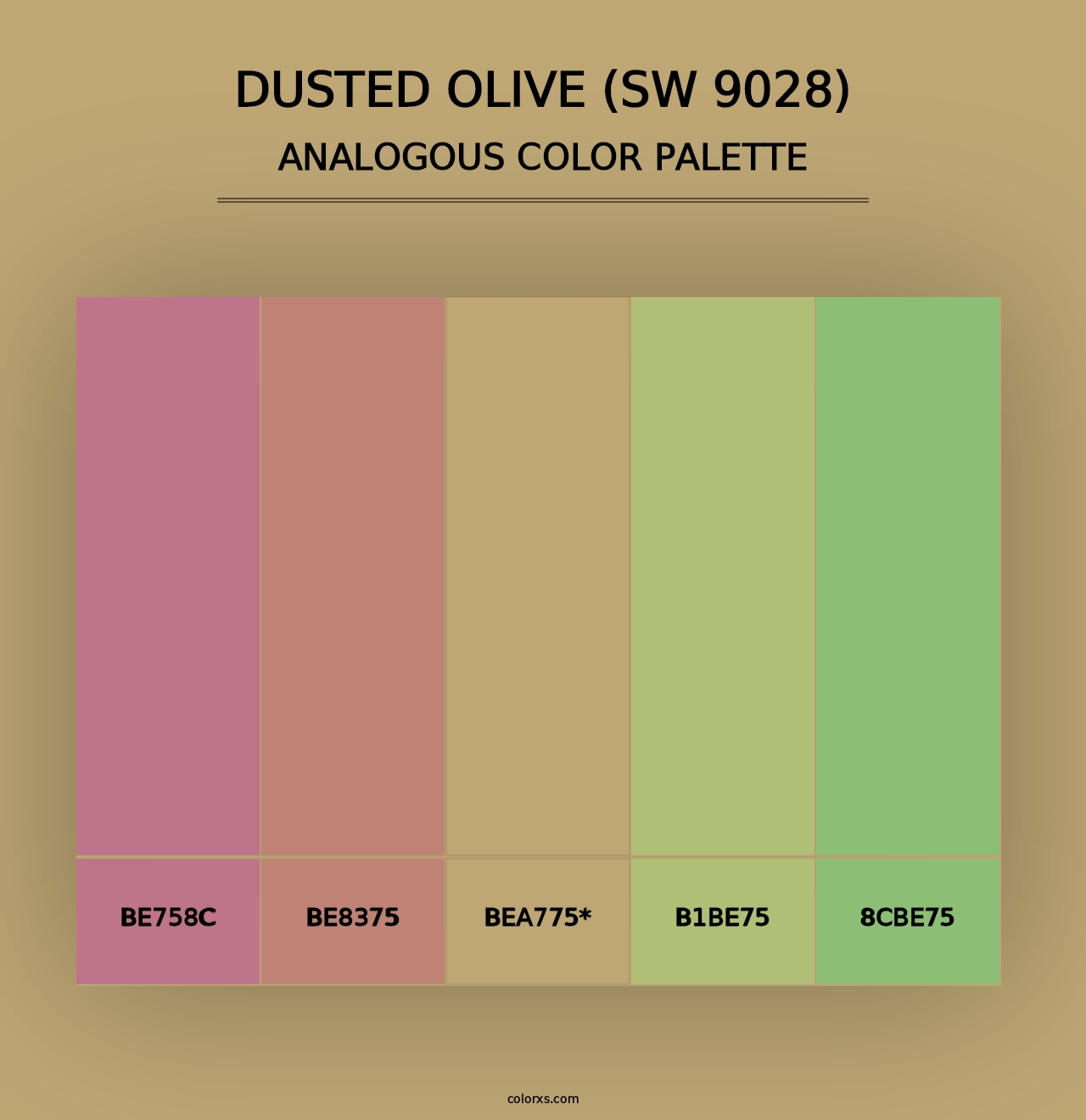 Dusted Olive (SW 9028) - Analogous Color Palette