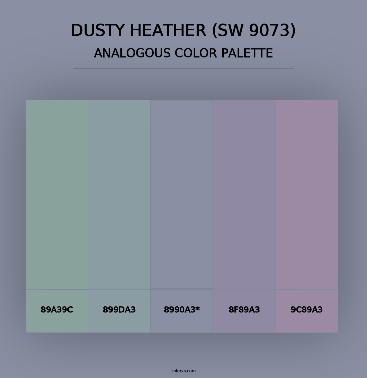 Dusty Heather (SW 9073) - Analogous Color Palette