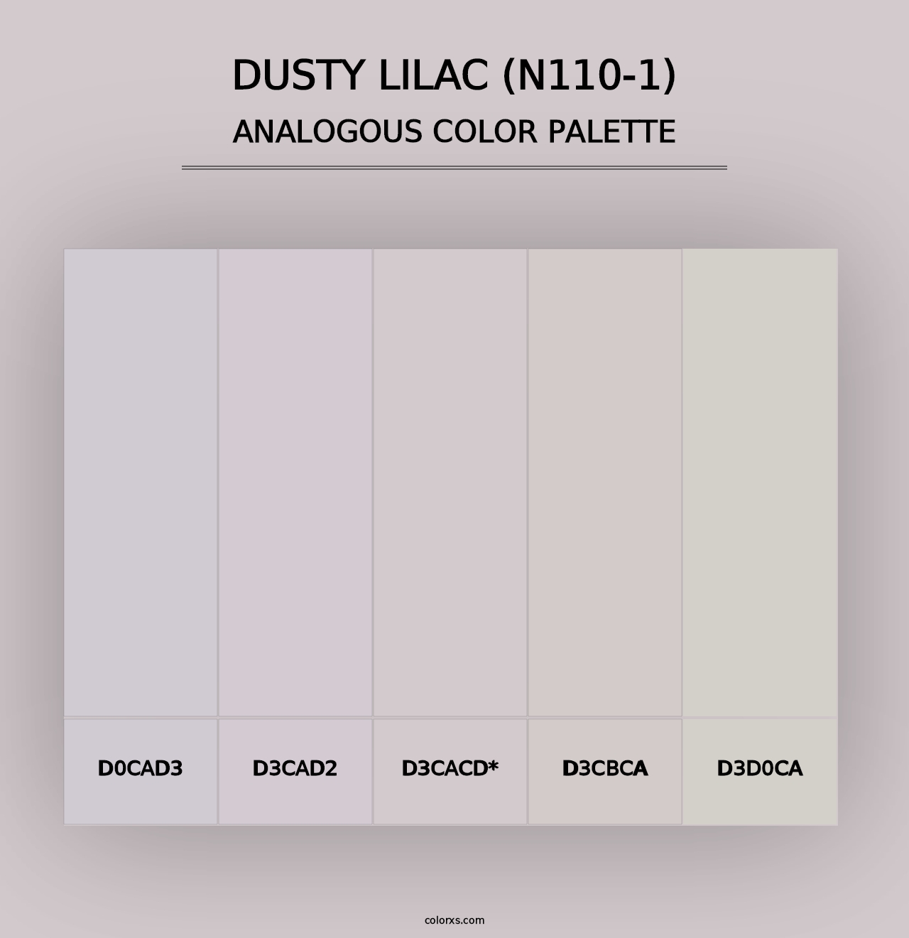 Dusty Lilac (N110-1) - Analogous Color Palette