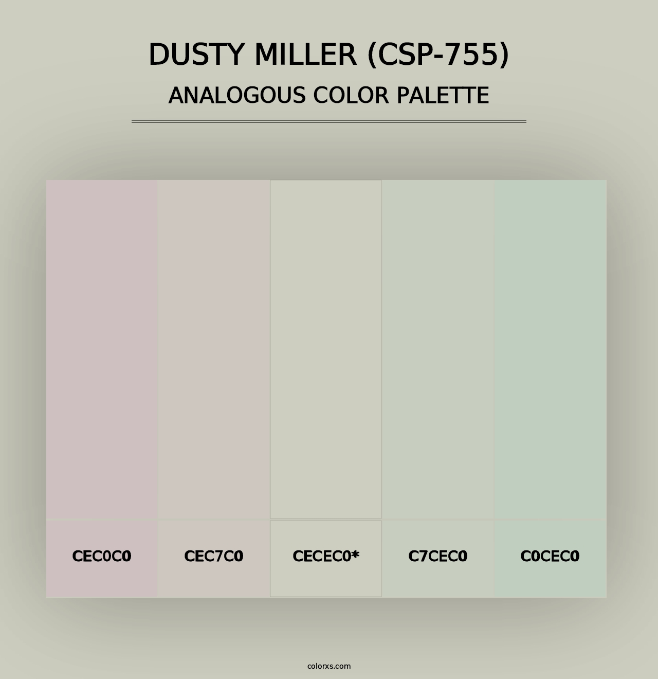 Dusty Miller (CSP-755) - Analogous Color Palette