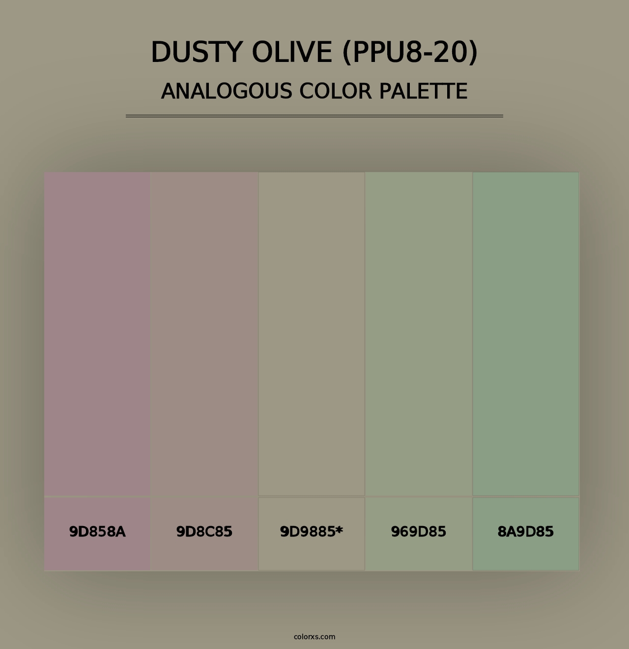 Dusty Olive (PPU8-20) - Analogous Color Palette