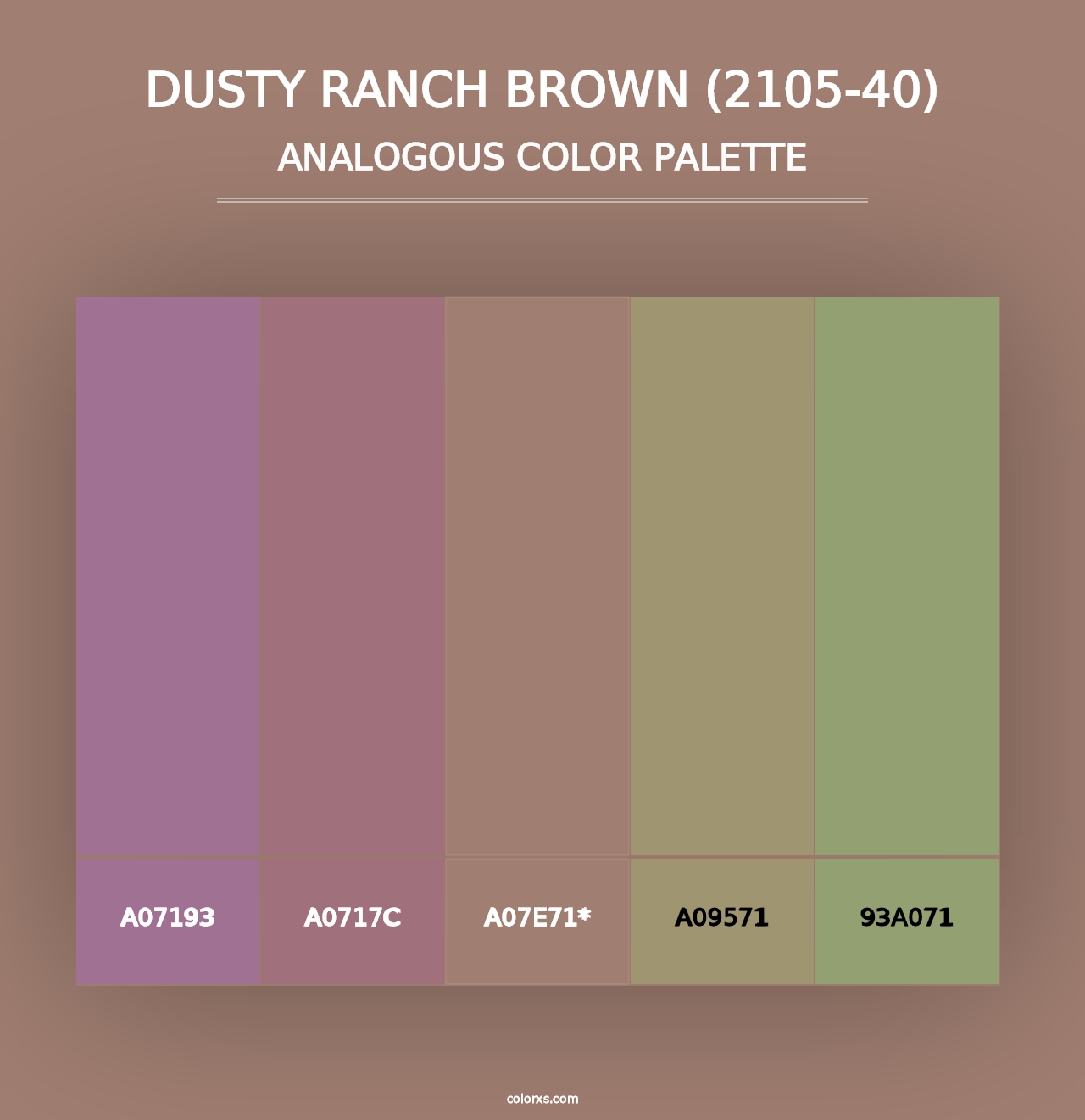 Dusty Ranch Brown (2105-40) - Analogous Color Palette