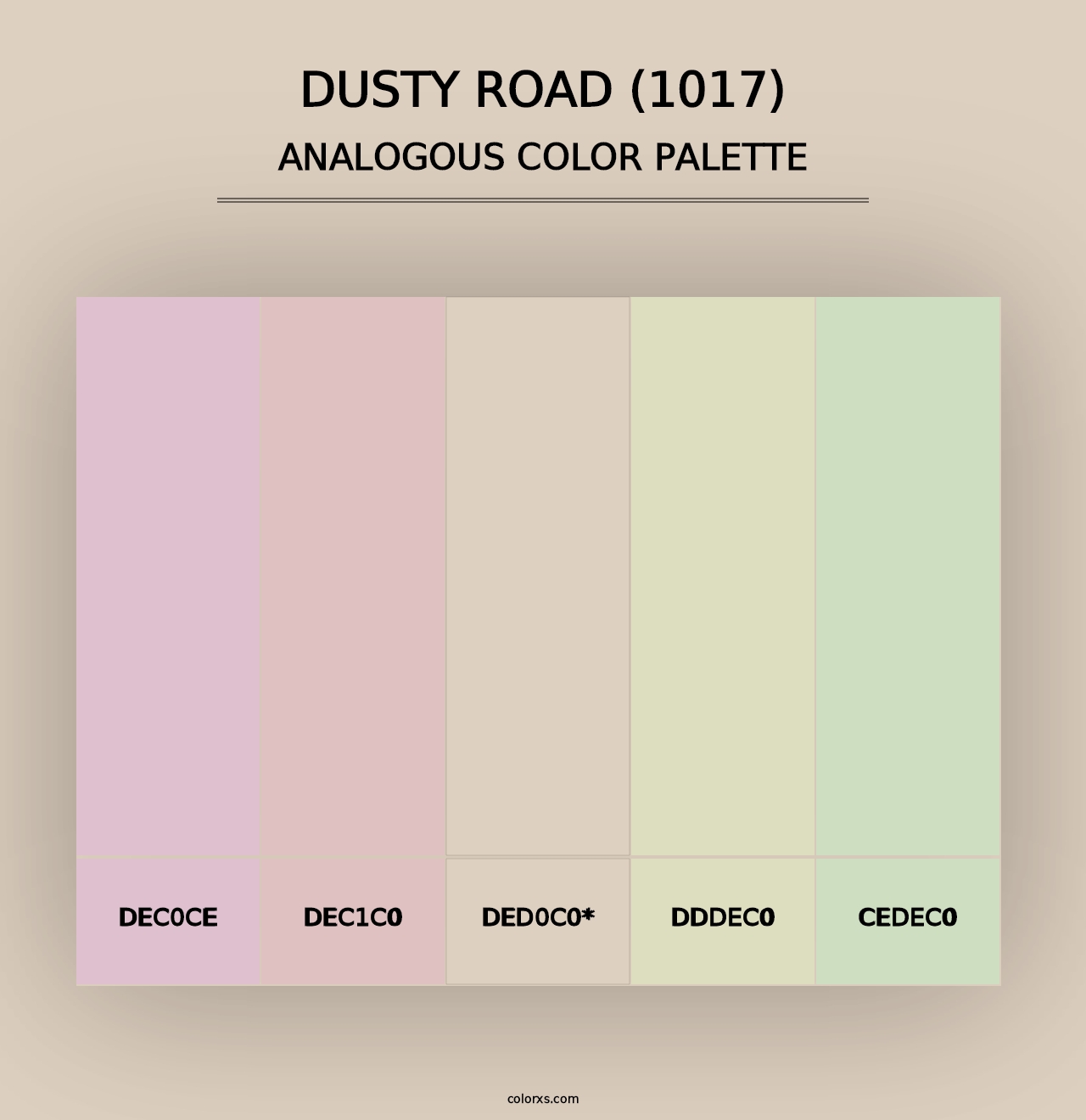 Dusty Road (1017) - Analogous Color Palette