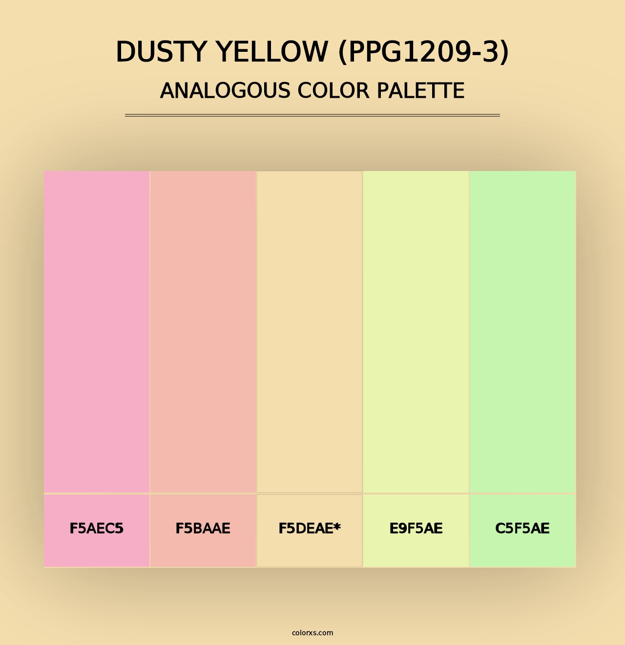 Dusty Yellow (PPG1209-3) - Analogous Color Palette