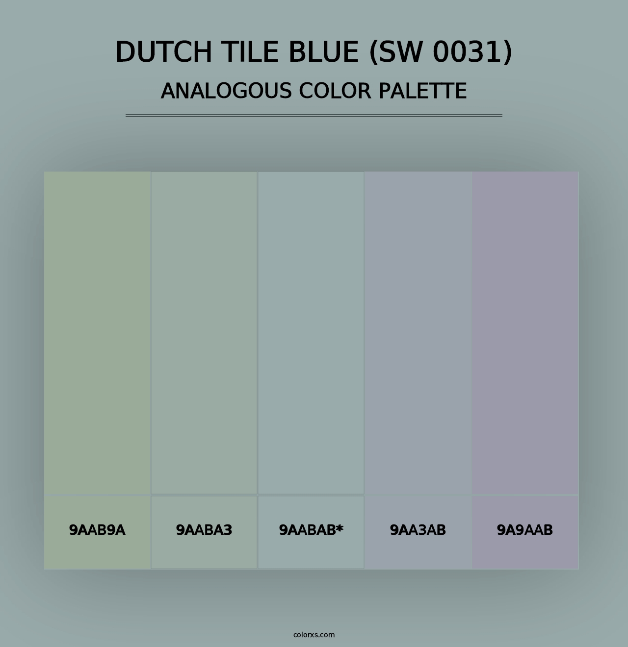 Dutch Tile Blue (SW 0031) - Analogous Color Palette