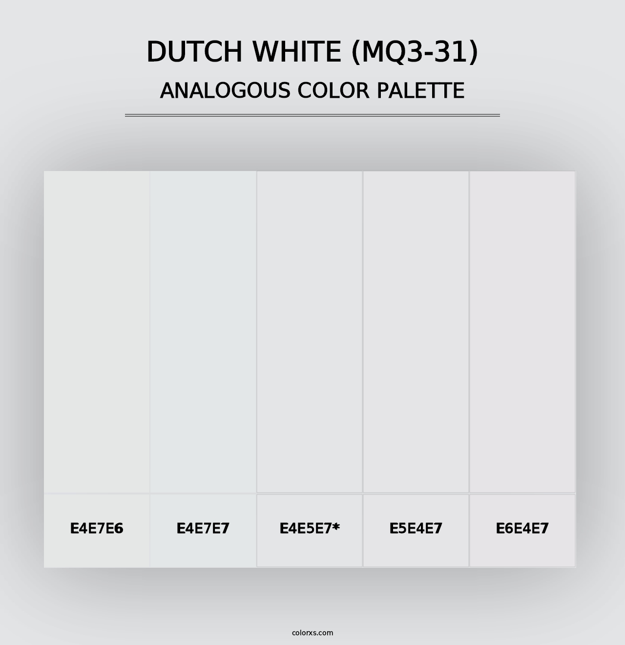 Dutch White (MQ3-31) - Analogous Color Palette