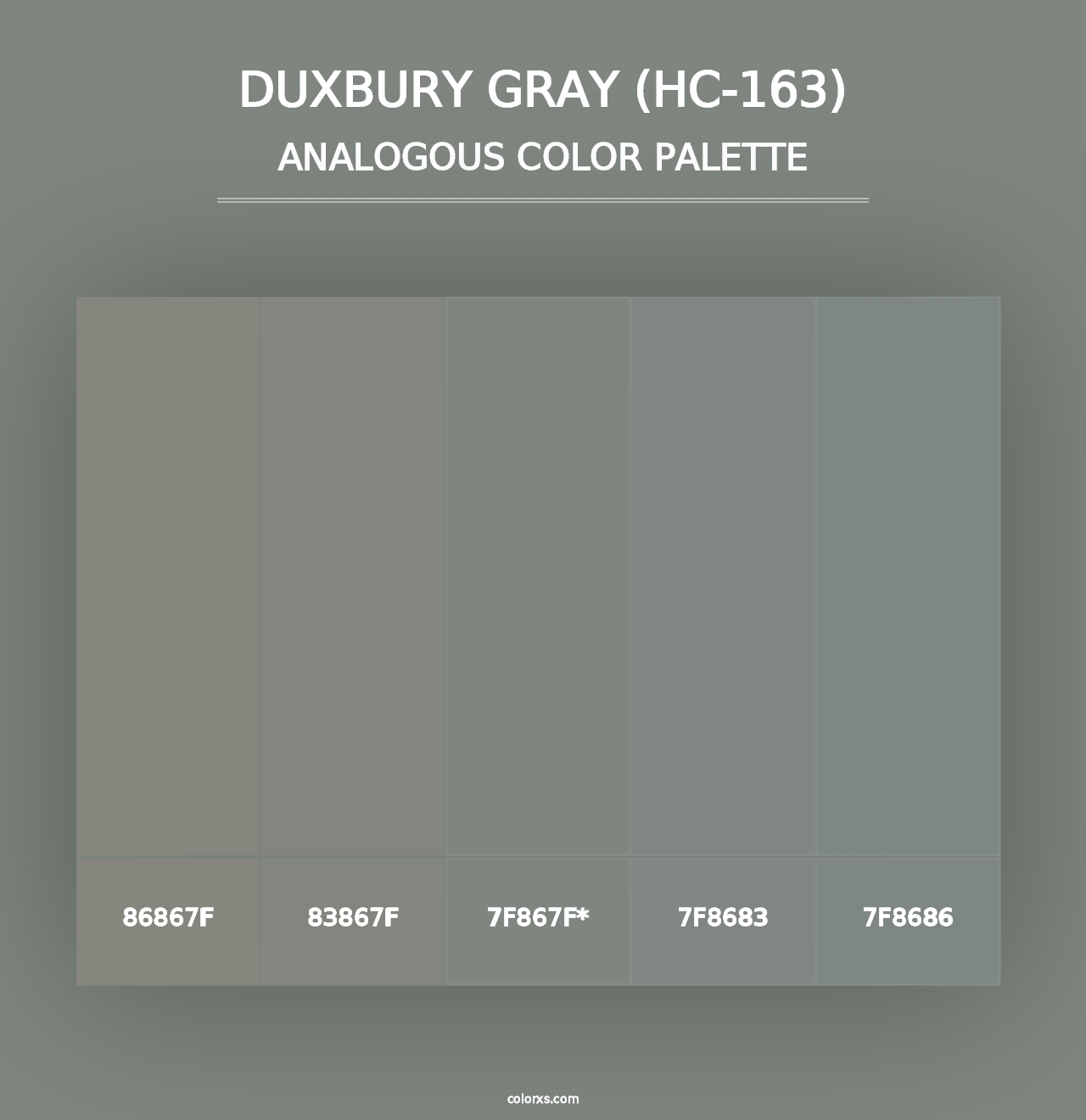 Duxbury Gray (HC-163) - Analogous Color Palette