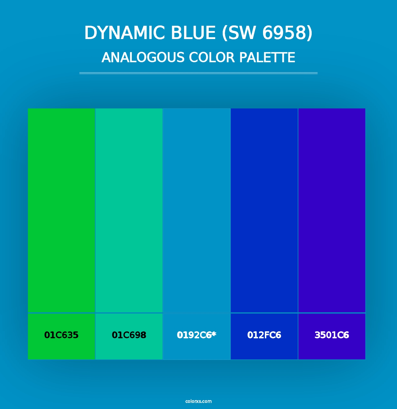 Dynamic Blue (SW 6958) - Analogous Color Palette