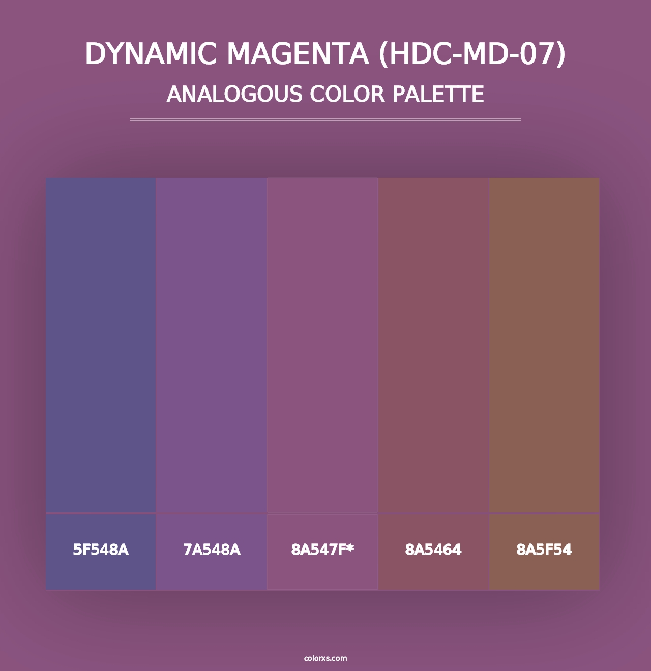 Dynamic Magenta (HDC-MD-07) - Analogous Color Palette