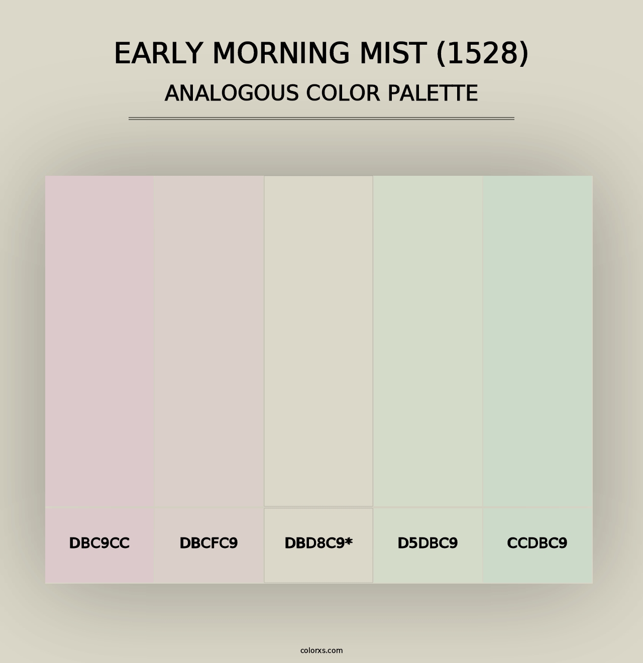 Early Morning Mist (1528) - Analogous Color Palette