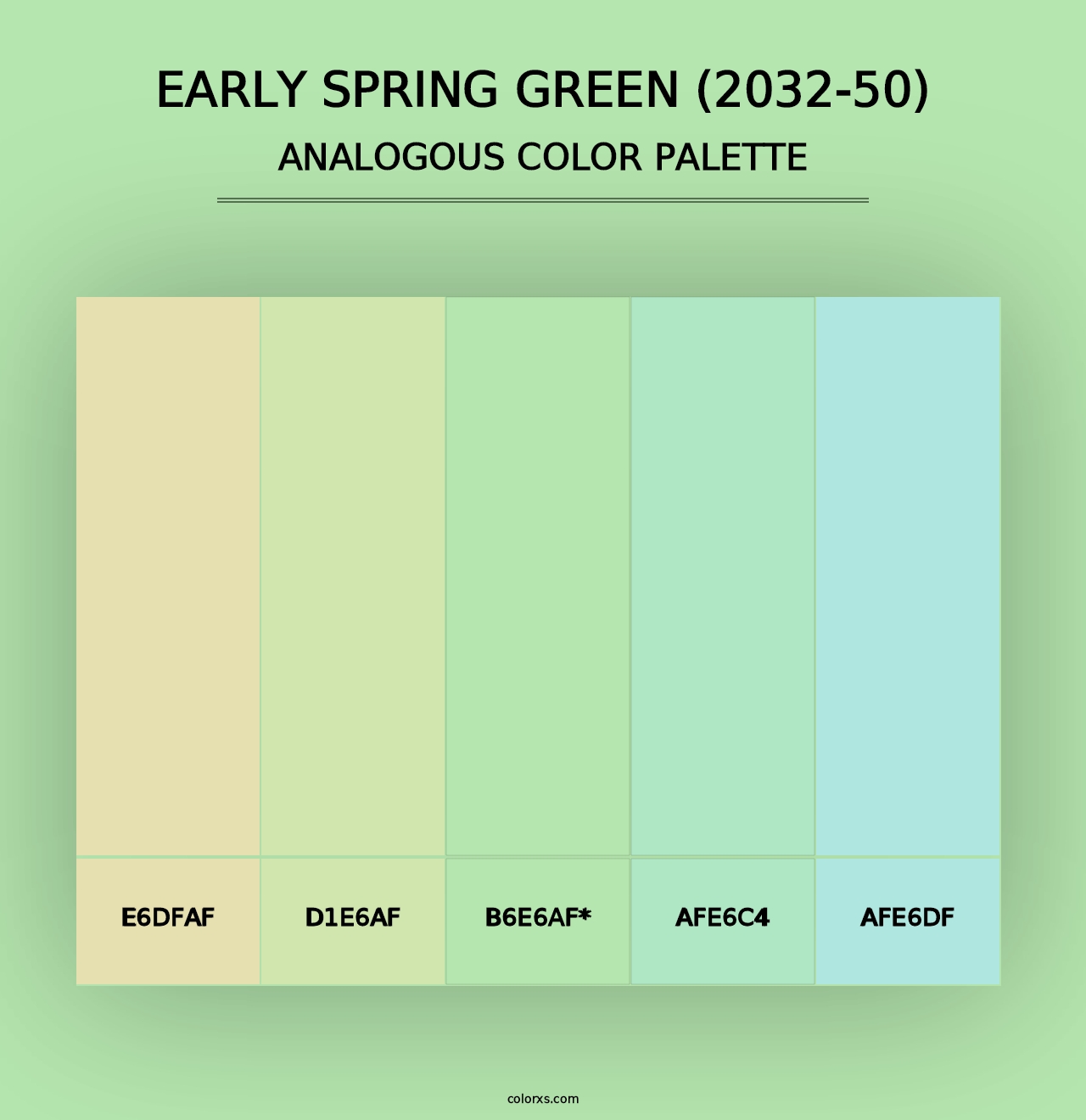 Early Spring Green (2032-50) - Analogous Color Palette