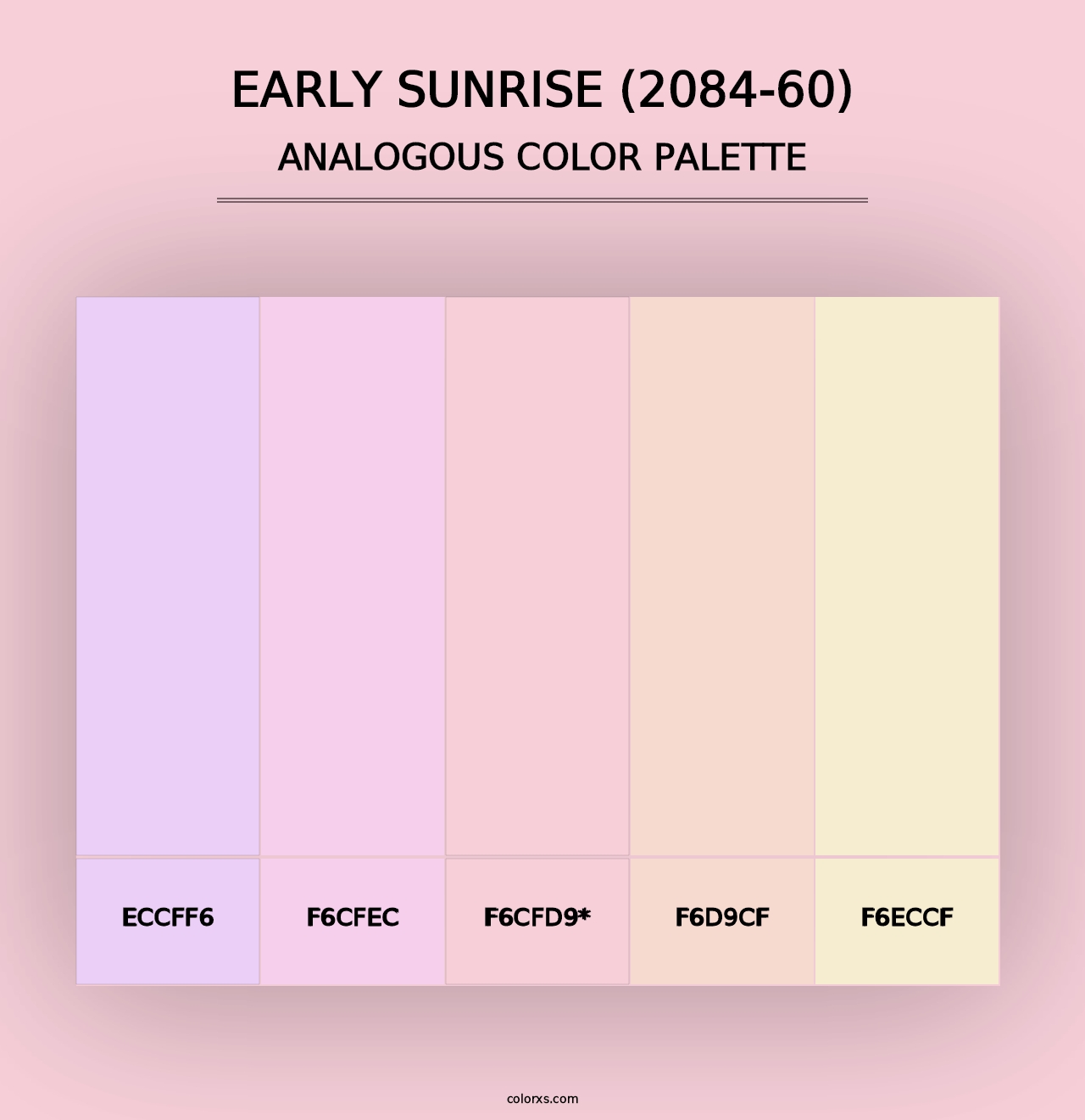 Early Sunrise (2084-60) - Analogous Color Palette