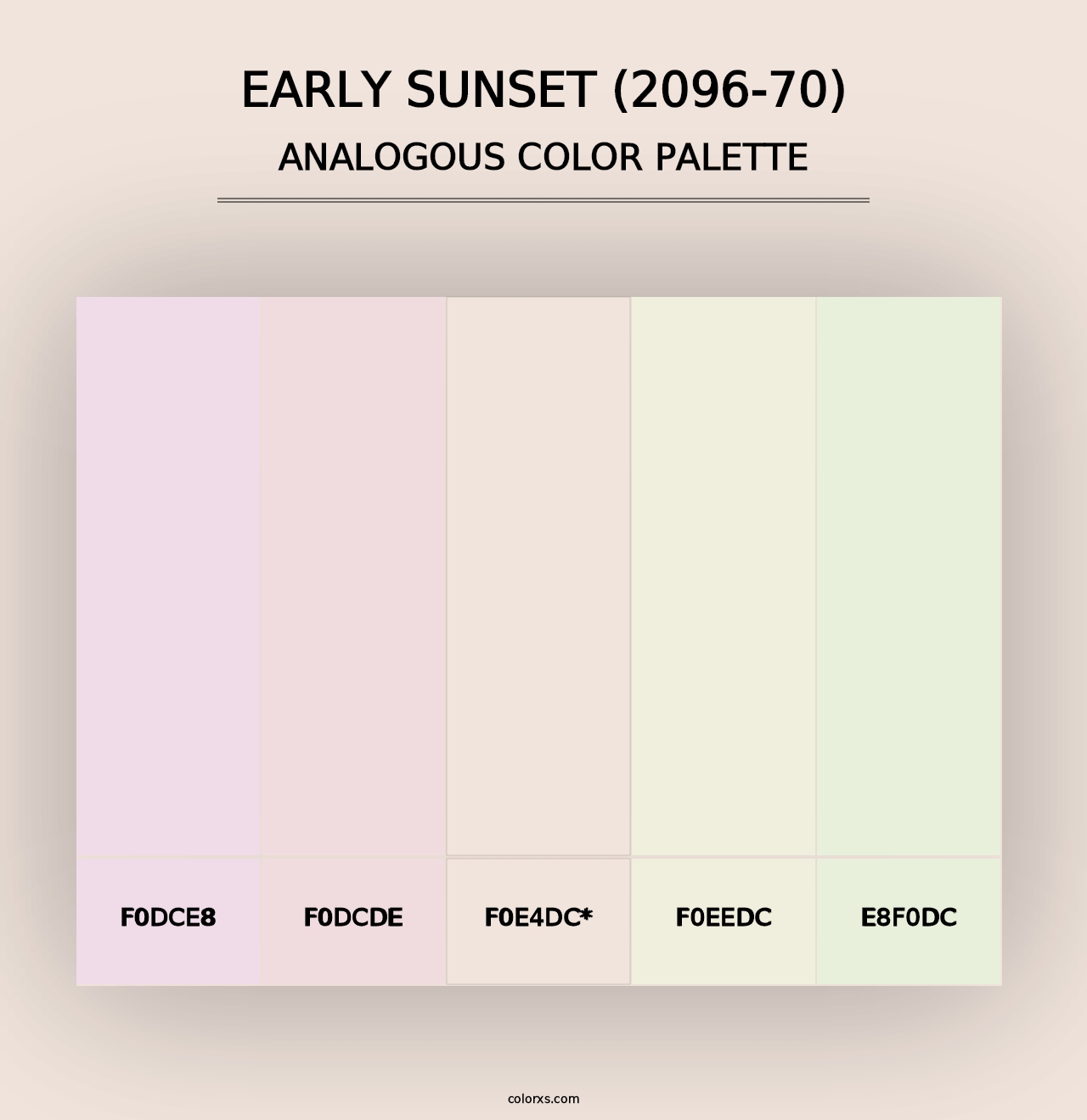 Early Sunset (2096-70) - Analogous Color Palette