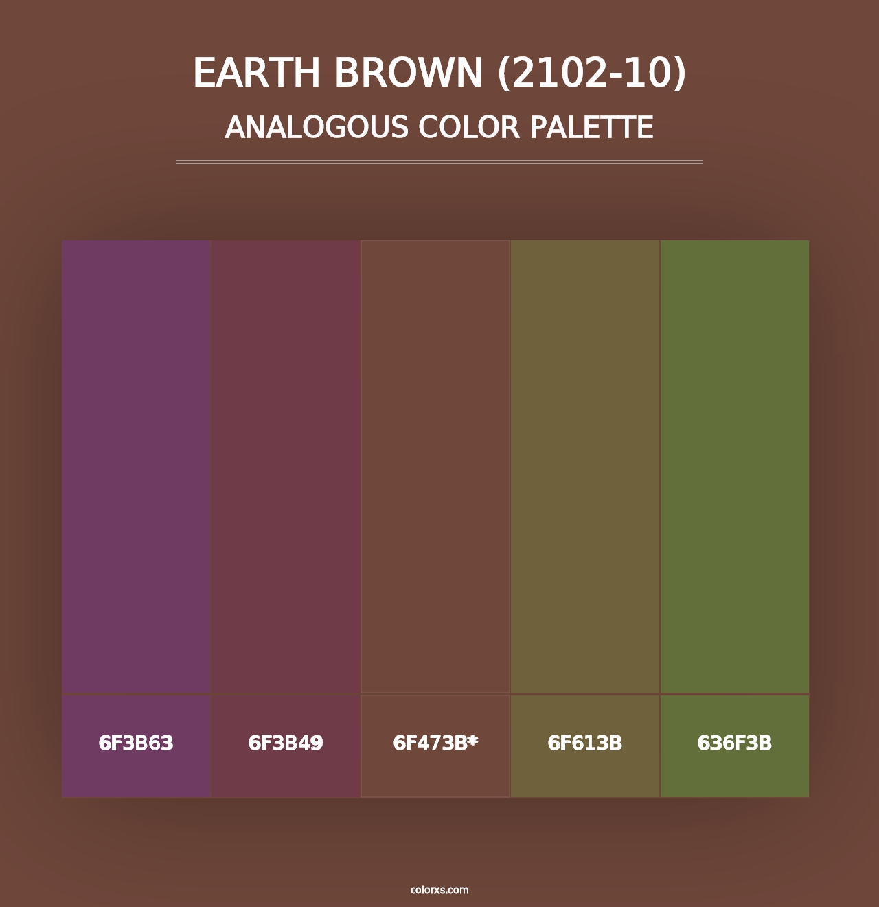 Earth Brown (2102-10) - Analogous Color Palette