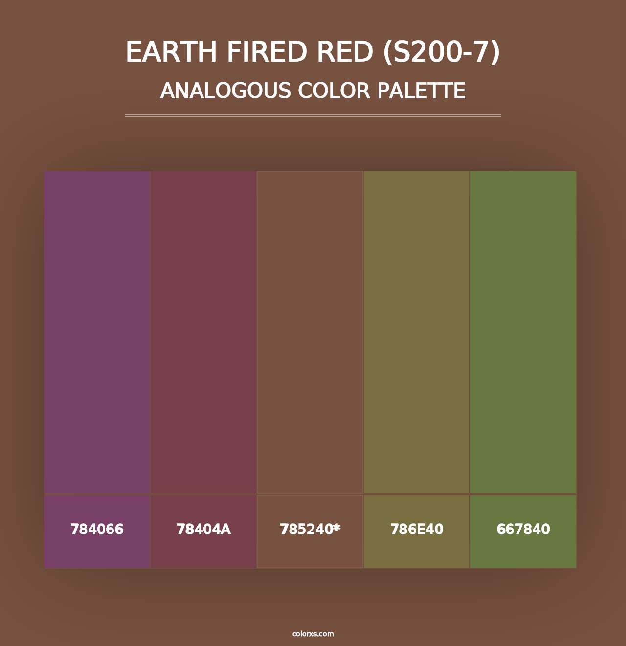 Earth Fired Red (S200-7) - Analogous Color Palette