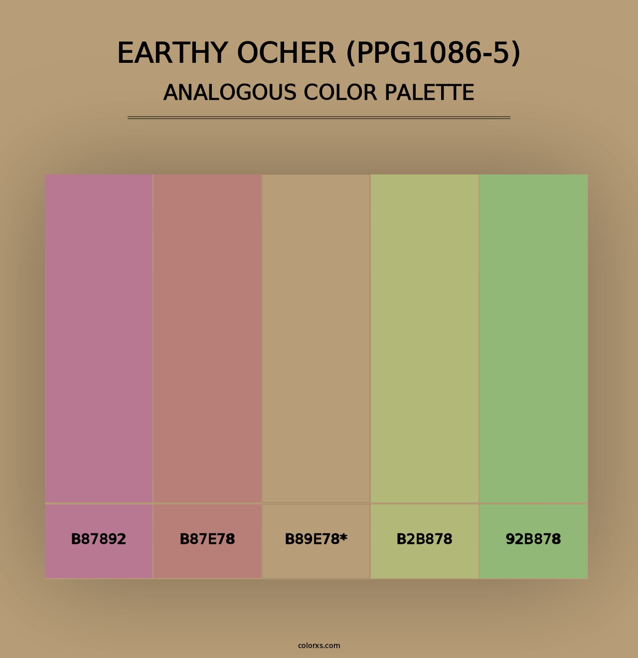 Earthy Ocher (PPG1086-5) - Analogous Color Palette