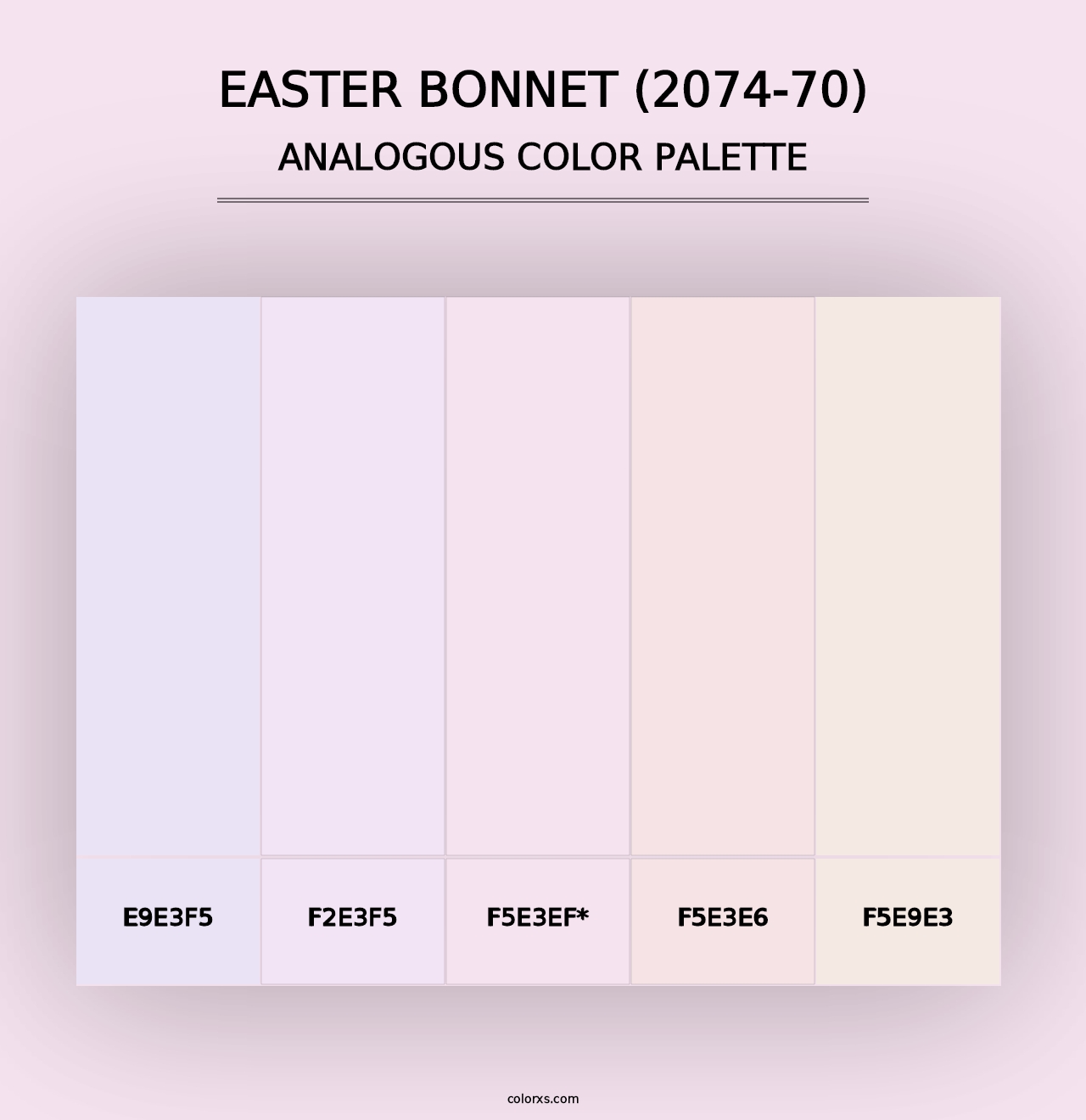 Easter Bonnet (2074-70) - Analogous Color Palette