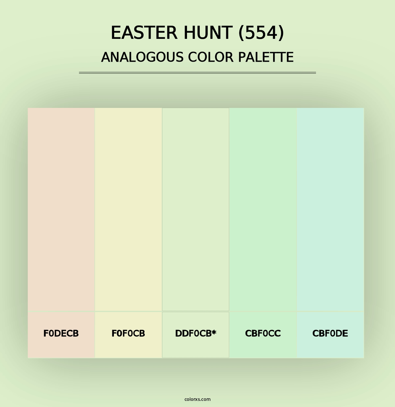 Easter Hunt (554) - Analogous Color Palette