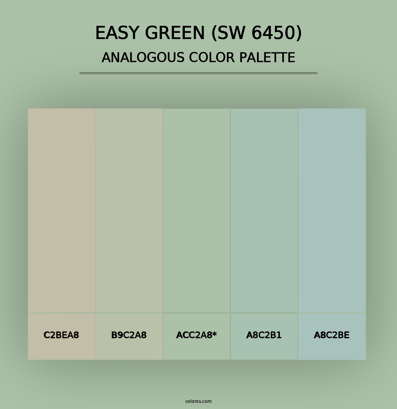 Easy Green (SW 6450) - Analogous Color Palette