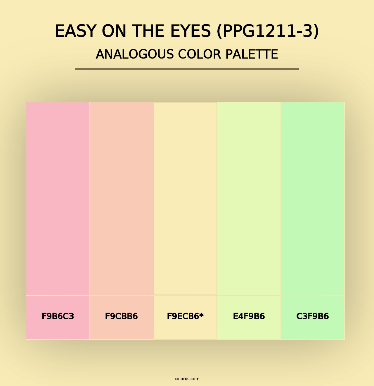 Easy On The Eyes (PPG1211-3) - Analogous Color Palette