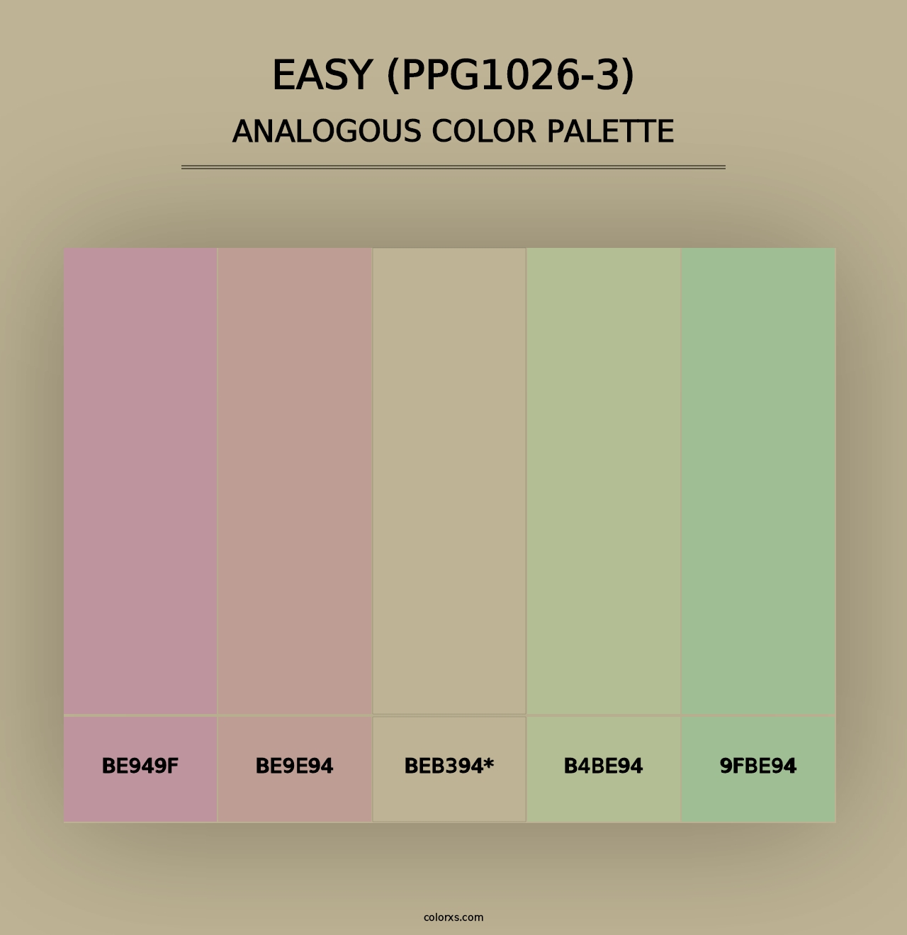 Easy (PPG1026-3) - Analogous Color Palette