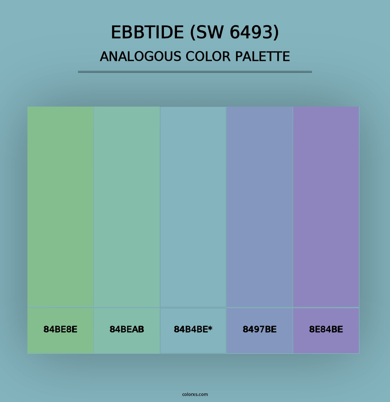 Ebbtide (SW 6493) - Analogous Color Palette