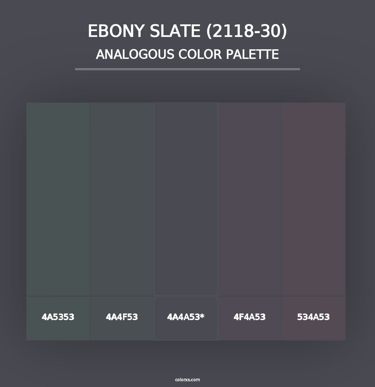 Ebony Slate (2118-30) - Analogous Color Palette