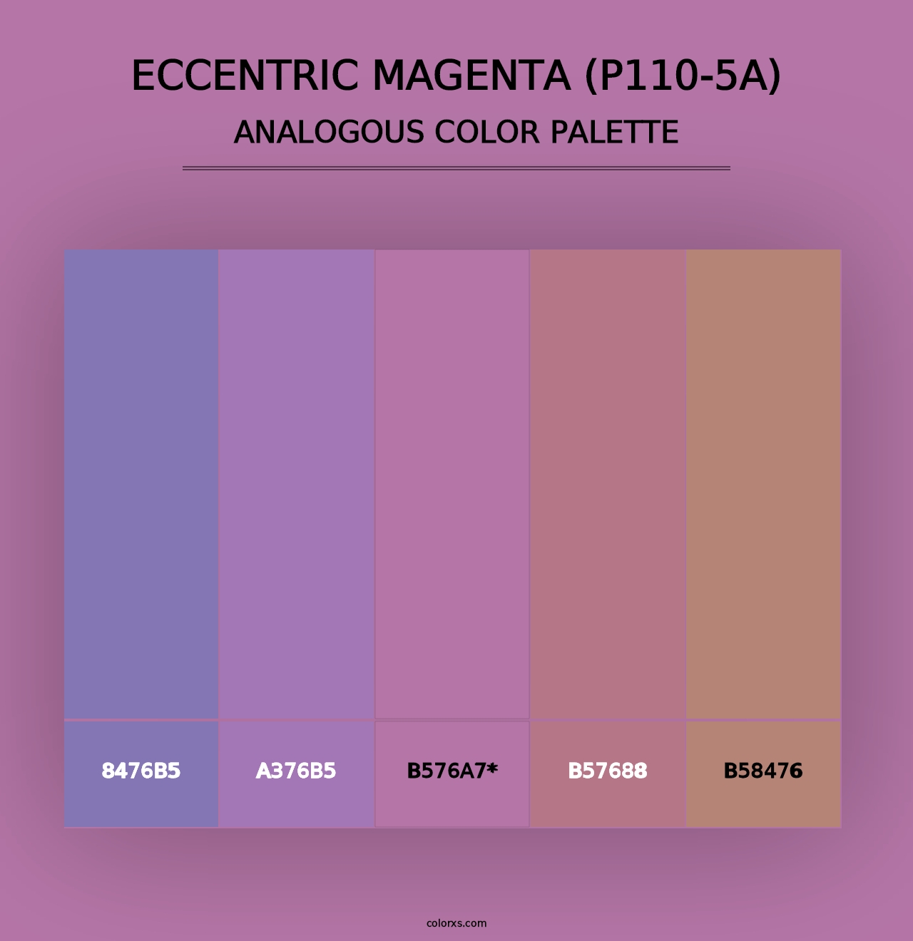 Eccentric Magenta (P110-5A) - Analogous Color Palette