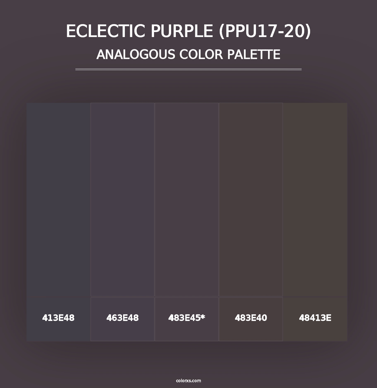 Eclectic Purple (PPU17-20) - Analogous Color Palette