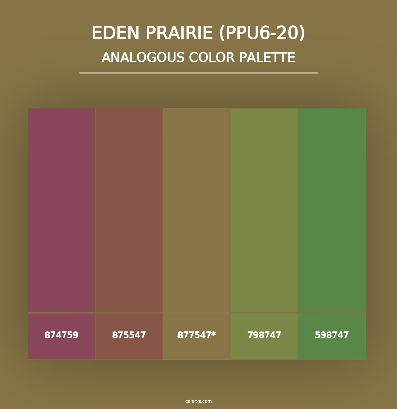 Eden Prairie (PPU6-20) - Analogous Color Palette