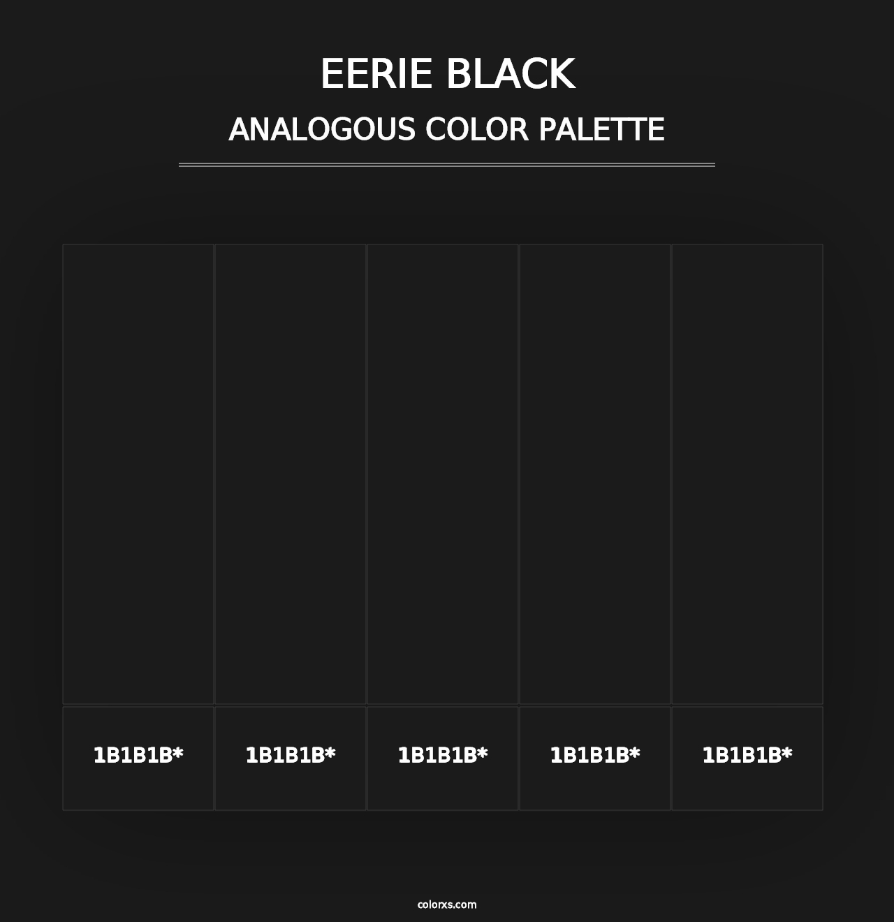 Eerie Black - Analogous Color Palette