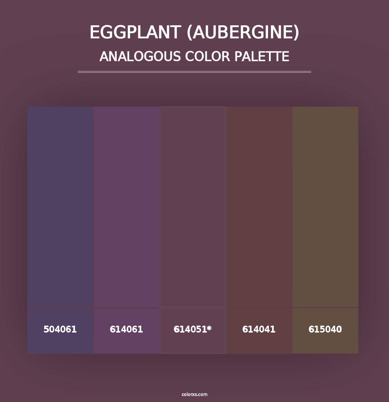 Eggplant (Aubergine) - Analogous Color Palette