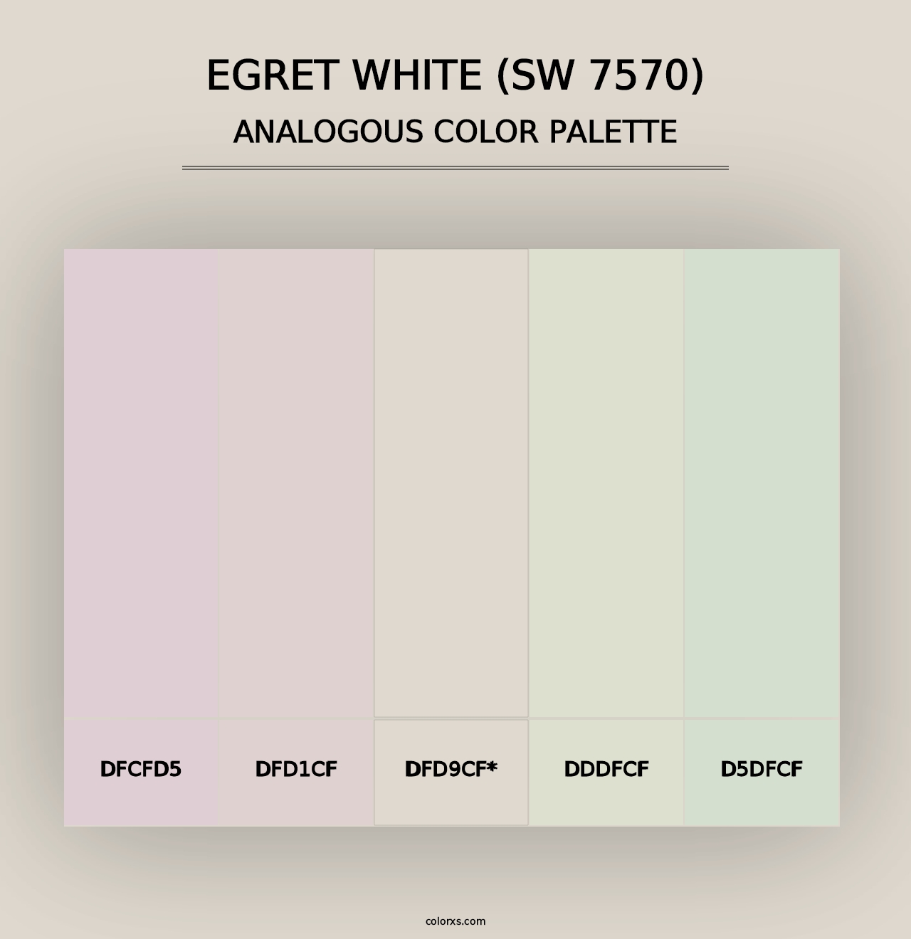 Egret White (SW 7570) - Analogous Color Palette