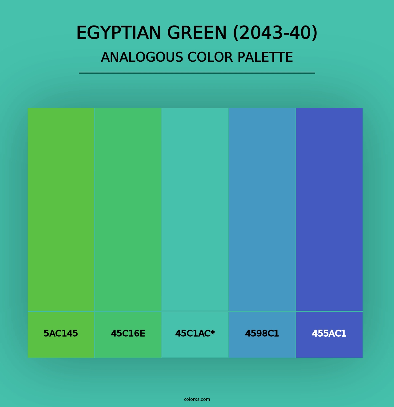 Egyptian Green (2043-40) - Analogous Color Palette