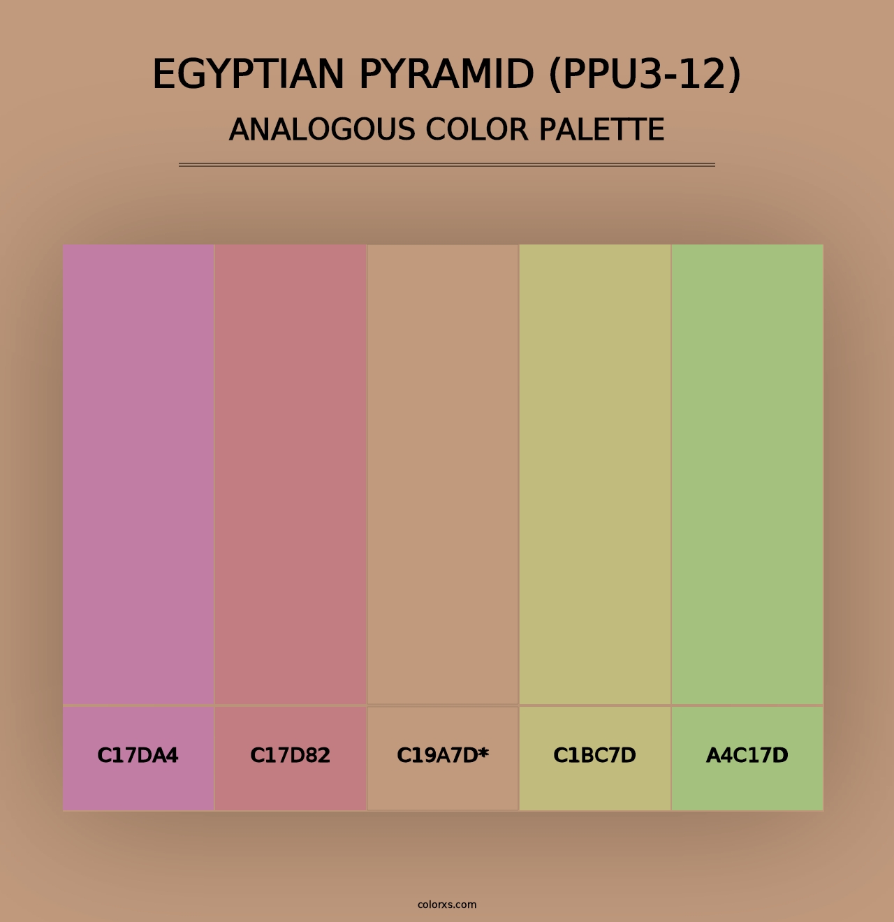 Egyptian Pyramid (PPU3-12) - Analogous Color Palette