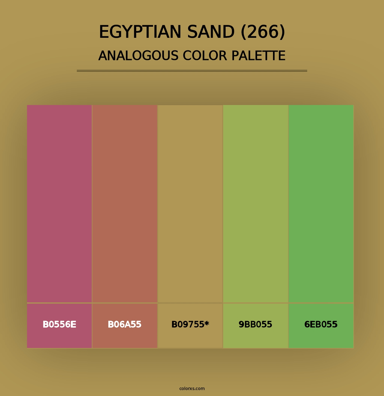 Egyptian Sand (266) - Analogous Color Palette