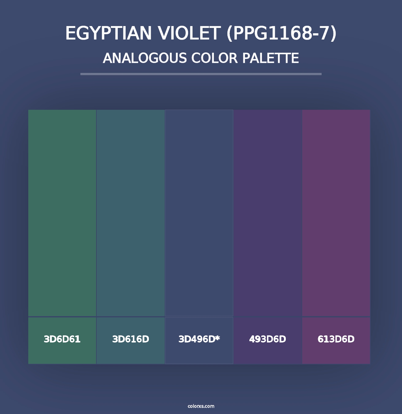 Egyptian Violet (PPG1168-7) - Analogous Color Palette