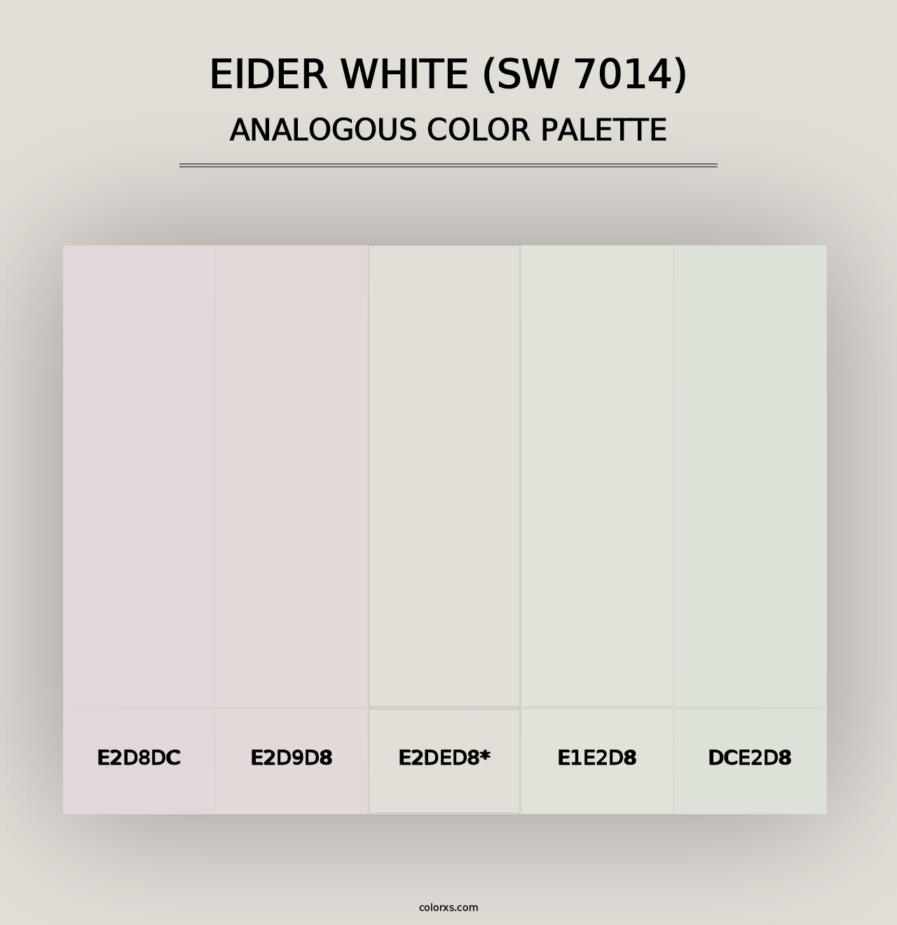 Eider White (SW 7014) - Analogous Color Palette