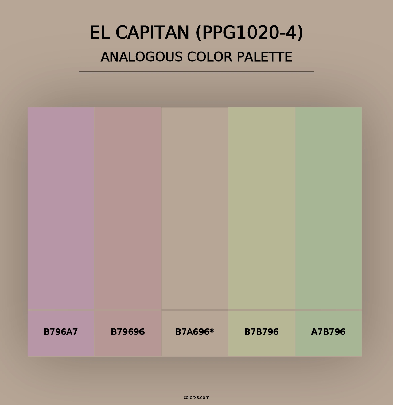 El Capitan (PPG1020-4) - Analogous Color Palette