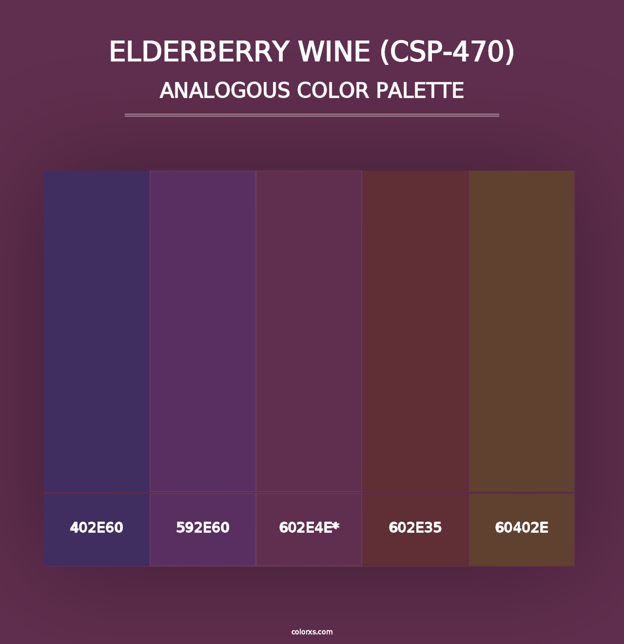 Elderberry Wine (CSP-470) - Analogous Color Palette