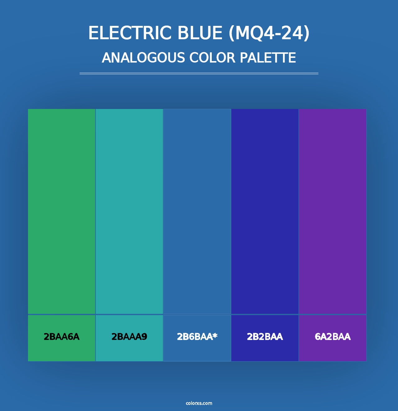 Electric Blue (MQ4-24) - Analogous Color Palette