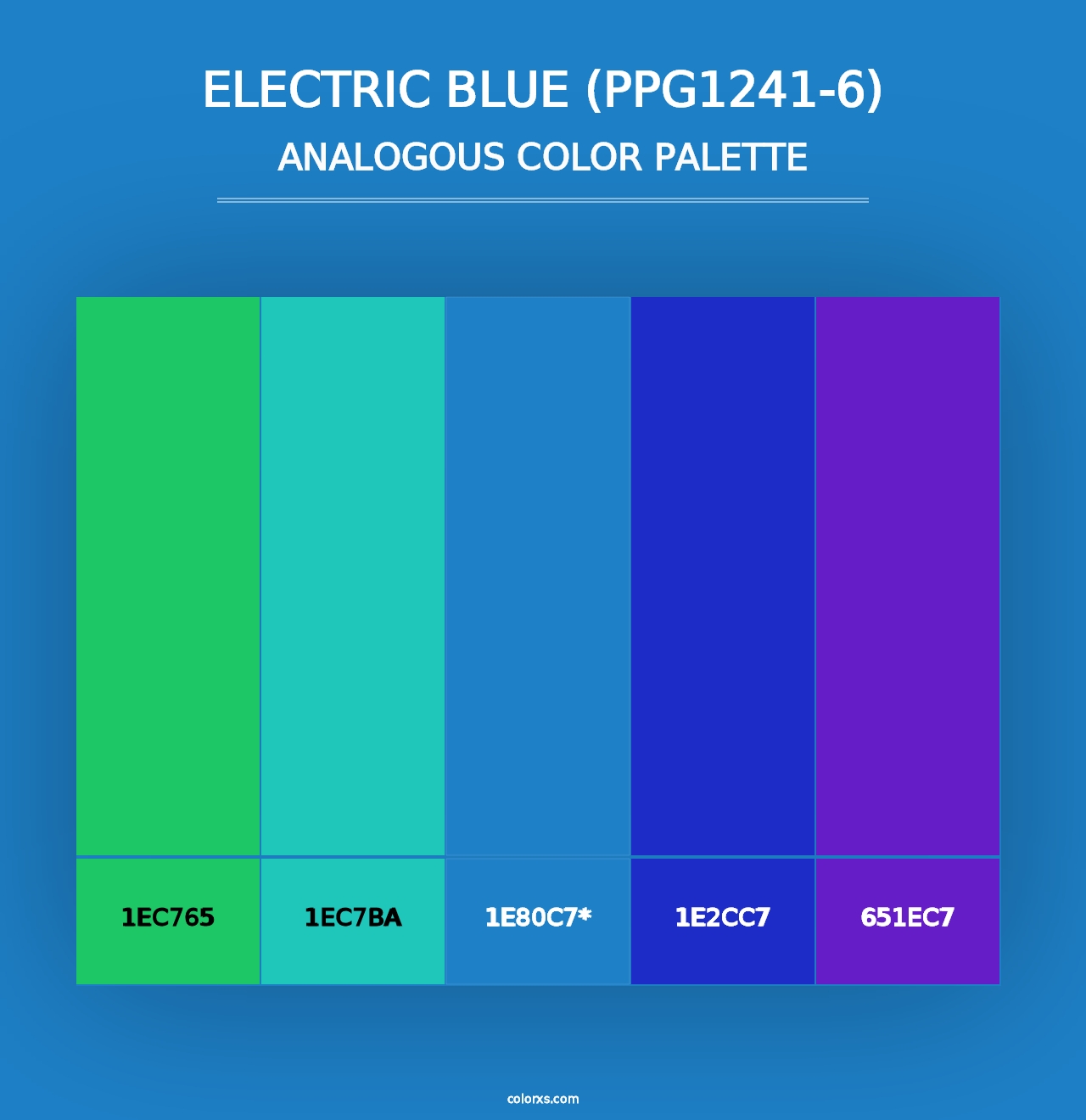 Electric Blue (PPG1241-6) - Analogous Color Palette