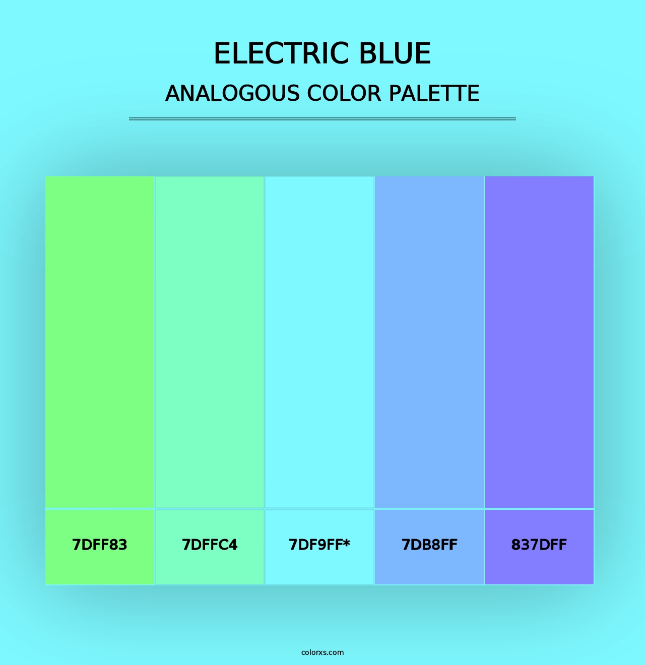 Electric Blue - Analogous Color Palette