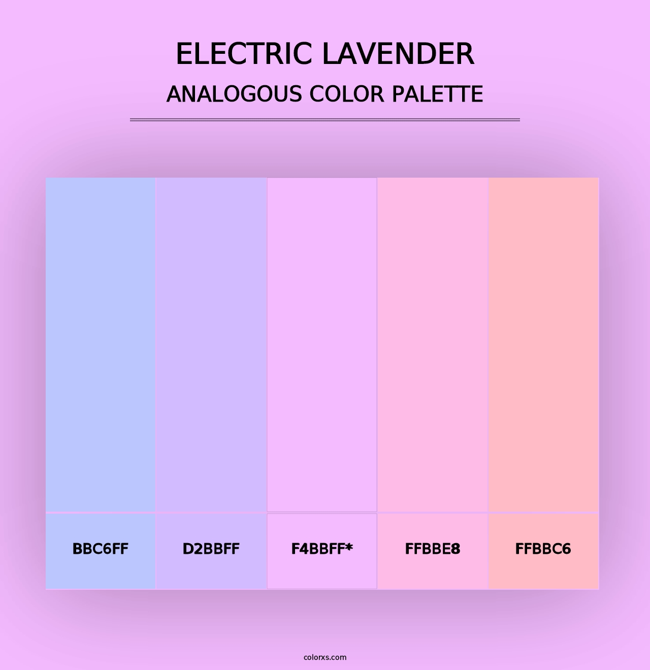 Electric Lavender - Analogous Color Palette